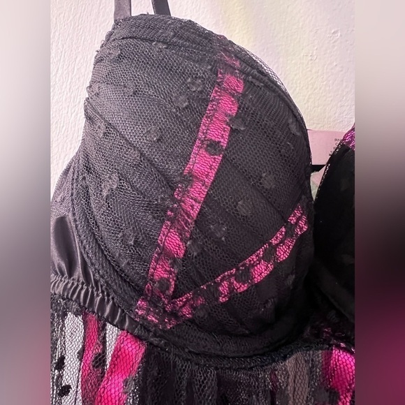 Victoria’s Secret black Lace Lingerie Sexy Little Things Top Size 34C - Picture 2 of 9